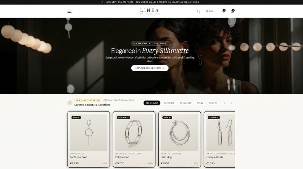 Linea — Fine Jewelry E-commerce Platform (Paris)