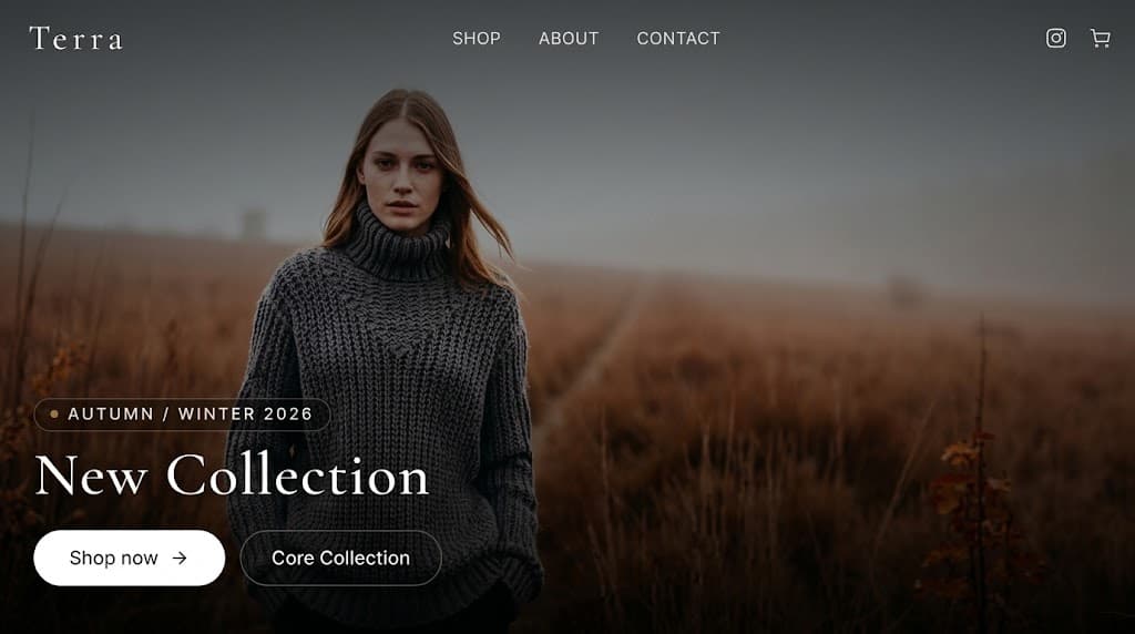 Terra — Artisanal Knitwear & Fashion E-commerce Store