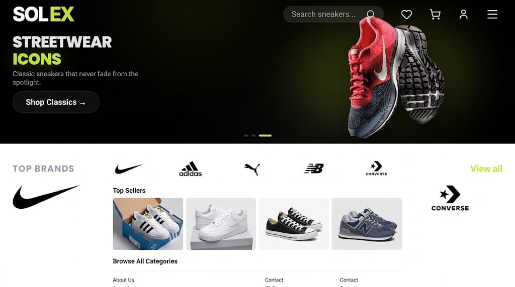 SOLEX — Branded Shoes & Sportswear E-commerce Platform