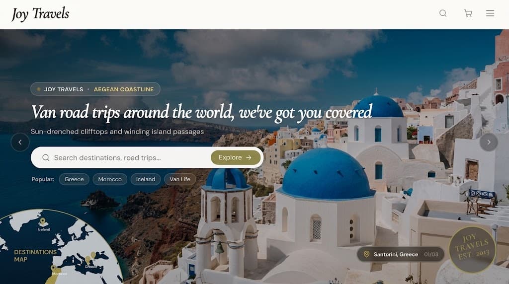 Joy Travels — Travel & Road Trip Discovery Platform